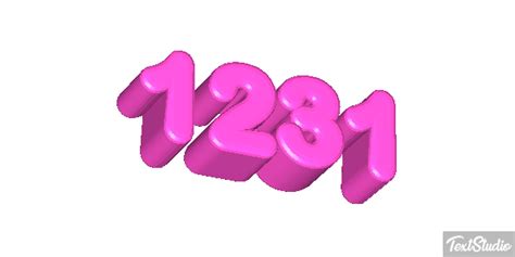 1231 Number Animated Logo Designs