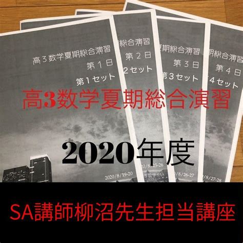 鉄緑会 2020 高3 数学夏期総合演習 柳沼先生担当講座 駿台 河合塾 東進 メルカリ