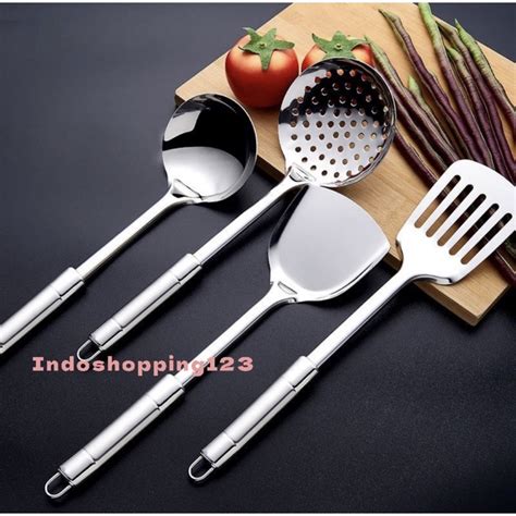 jual  spatula stainless set isi pcs sutil stainless sodet