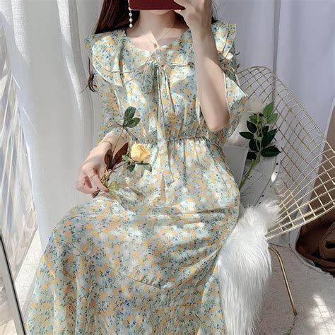 Cottagecore Retro Floral Dress Сottagecore Clothes