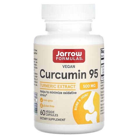 Jarrow Formulas, куркумин 95, 500 мг, 60 растительных капсул – купить ...