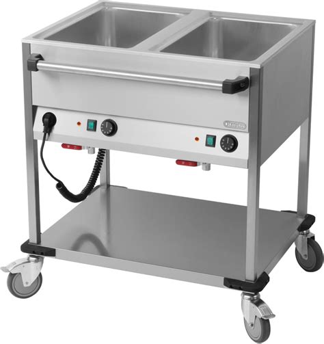 Bain Marie Wagen 2 X GN 1 1 200mm Lang INGROSS