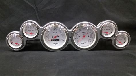 6 Gauge Street Rod Dash Cluster Metric Gauges