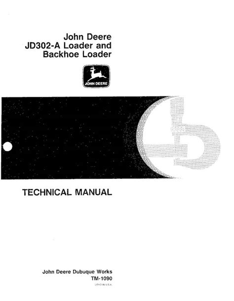 Manual Técnico Pdf De La Retroexcavadora John Deere 302a