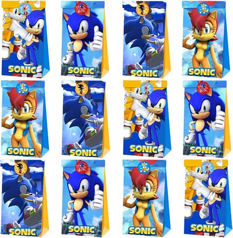 Sonic Fiesta Bolsas De Papel Piezas Sonic Cumplea Os Fiesta Bolsas