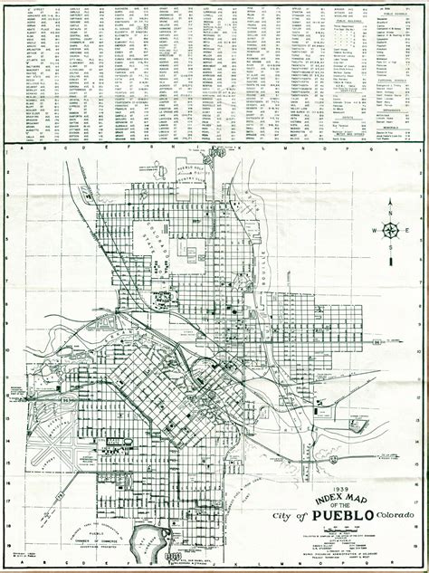 (CO. - Pueblo) Index Map Of The City of Pueblo Colorado – The Old Map ...