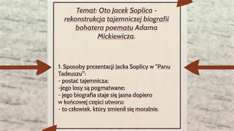 Temat Oto Jacek Soplica Rekonstrukcja Tajemniczej Biograf By Anna