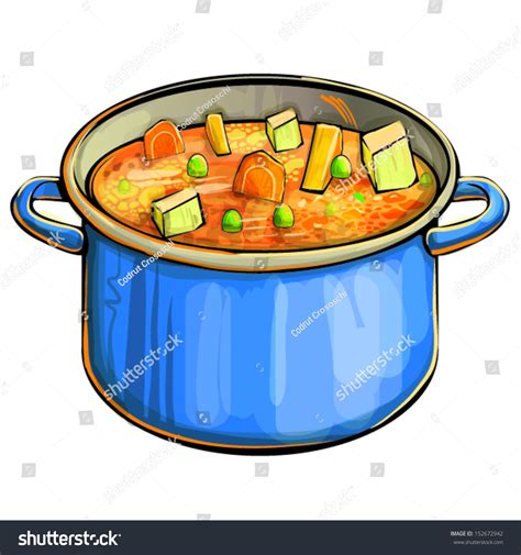 Soup Pot Stock Vector 152672942 Shutterstock