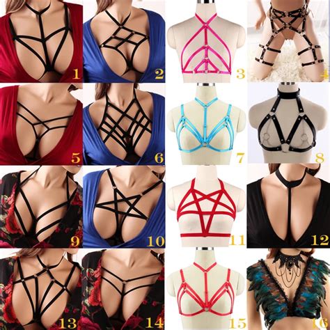 Aliexpress Buy Women Body Harness Lingerie Goth Crop Tops Fetish