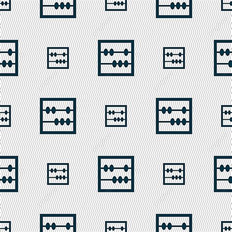 Geometric Texture Seamless Pattern Featuring An Abacus Icon In Vector