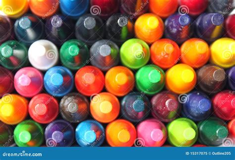 Multi Colored Crayons Stock Image Image Of Crayon Back 15317075