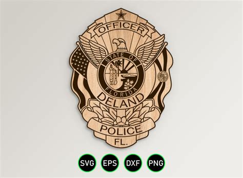 Deland Florida Police Badge SVG, Police Department Officer Vector ...