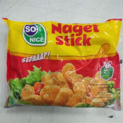 Jual So Nice Naget Ayam Stick 500g Shopee Indonesia