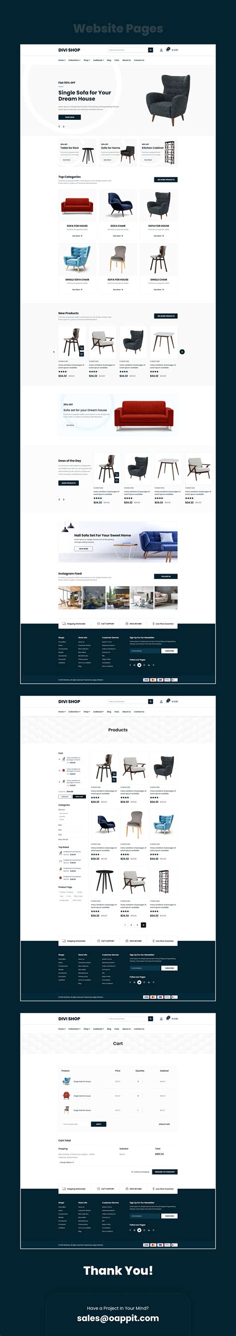 Divi Shop eCommerce Website Template. on Behance