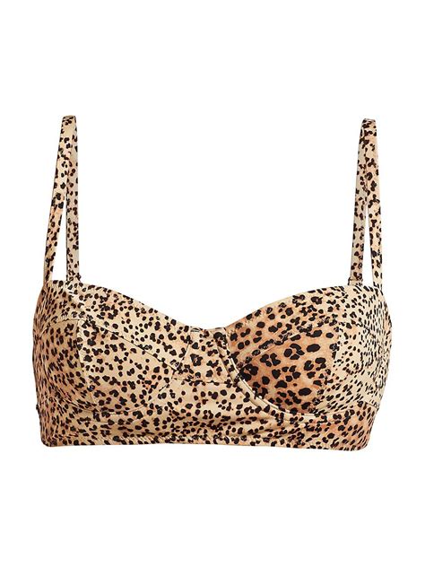 Zahara Leopard Print Bikini Top Editorialist