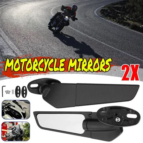 Motorcycle Mirrors Wind Wing Adjustable Rotating Rearview Mirror