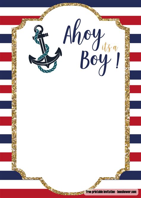 Handmade Nautical Baby Shower Invitations