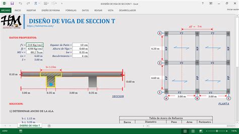 Diseño De Viga De Sección T Heb Merma