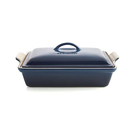 Le Creuset ® Heritage Covered Rectangle Ink Baking Dish Crate And Barrel