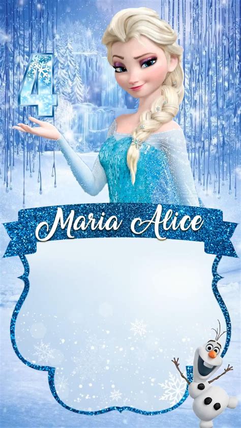 Invitaci N Editable De Elsa De Frozen In Frozen Birthday