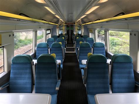 Interior of a British Rail Class 377 Bombardier Electrostar Electric ...