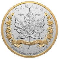 Kanada Cad Maple Leaf Jahre Oz Silber Pp Gilded Im