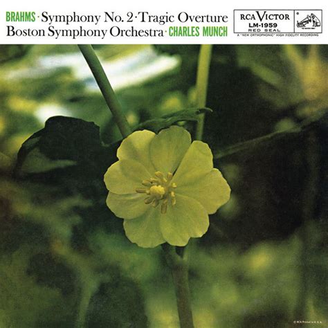 Brahms Symphony No In D Major Op Tragic Overture Op