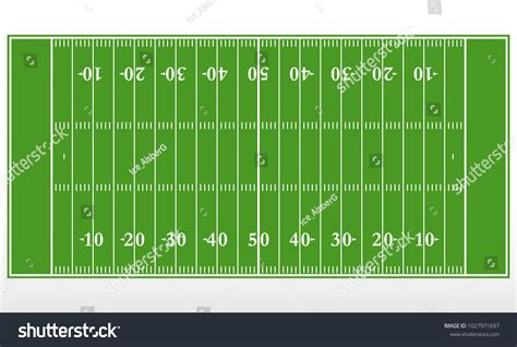 American Football Field Markup Outline Lines Stock Vector (Royalty Free ...