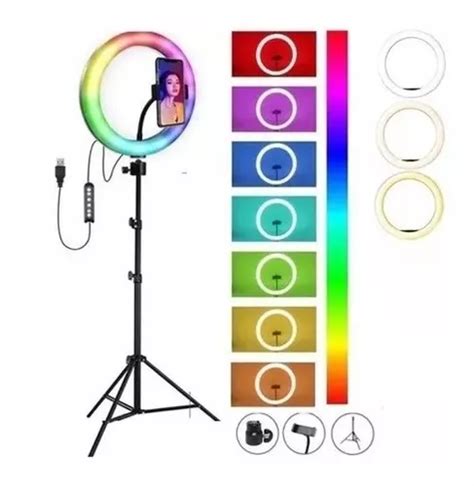 Aro De Luz Rgb 14 Pulgadas Con Tripode 2 Metros Luces Led MercadoLibre