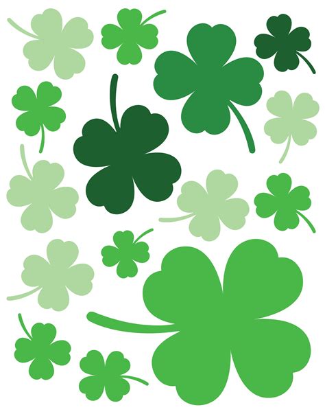 Four Leaf Clover Shamrocks Svg File For Die Cutting And Pdf Files