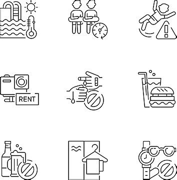 Waterpark Icons Set Logo Flat Art Vector Logo Flat Art Png And