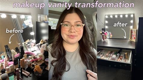 Deep Cleaning Organizing My MAKEUP VANITY Extreme Transformation