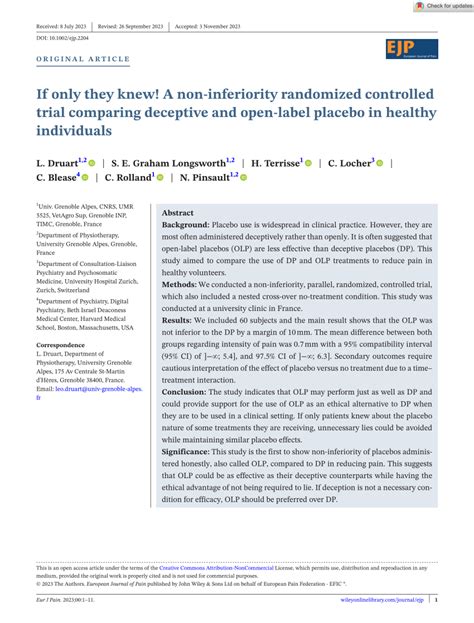 Pdf If Only They Knew A Non Inferiority Randomized Controlled Trial