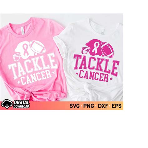 Tackle Cancer SVG, Breast Cancer Football Svg, Fight Cancer - Inspire ...