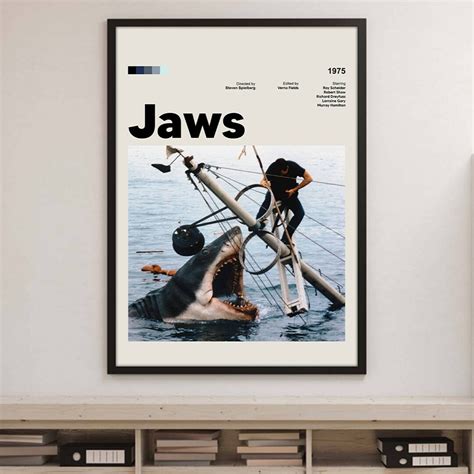 Jaws Movie Minimal Poster Jaws Poster Jaws Shank Movie Quint Poster ...