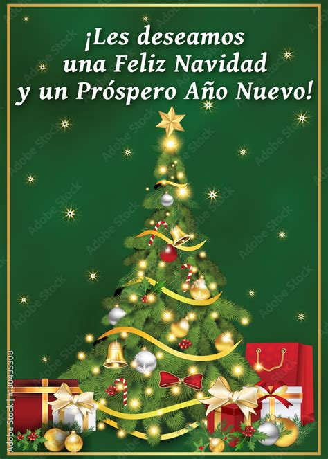 Les Deseamos Una Feliz Navidad Y Un Prospero A O Nuevo Tarjeta