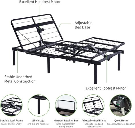 Buy Twin XL Zero Gravity Bed Frame Bases, Adjustable Bed Frame with ...