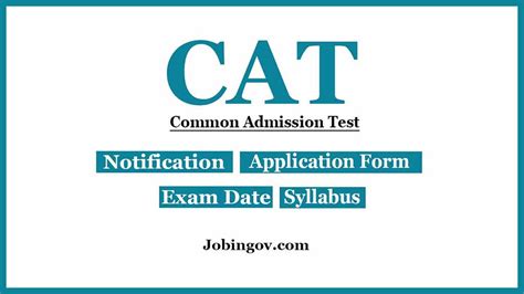 Cat Exam Eligibility Exam Pattern Syllabus