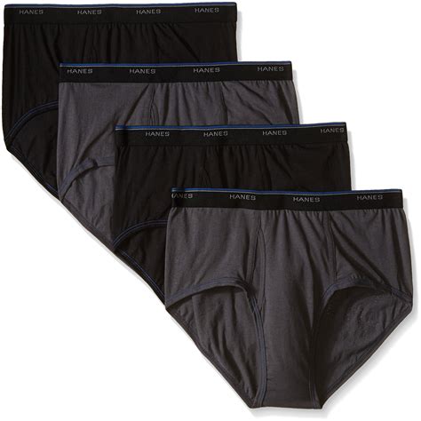 Hanes Mens Tagless Comfortblend 4 Pack Cotton Brief Comfort Flex