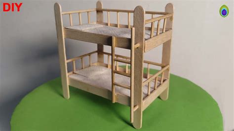 How To Make Miniature Bunk Bed From Popsicle Stick Popsicle Stick