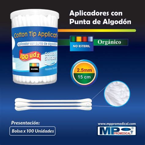 Aplicadores Con Punta De Algod N Caja X Mp Promedical