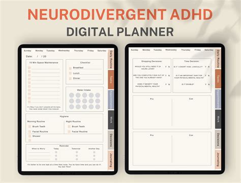 Adhd Digital Planner Adhd Daily Planner Adhd Planner Adhd Etsy Uk