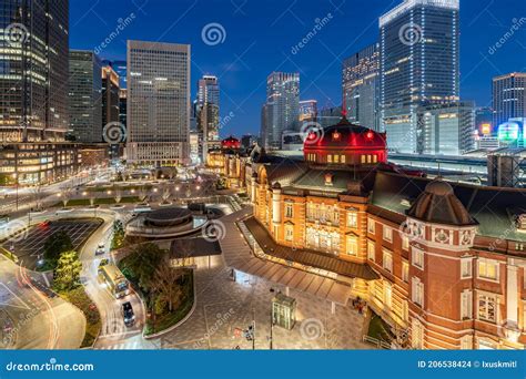 Tokyo Train Station at Night in Tokyo City, Japan Stock Photo - Image ...