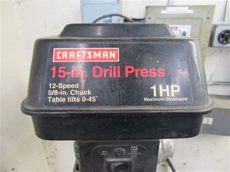 Craftsman Drill Press Speed Chuck Table Tilt