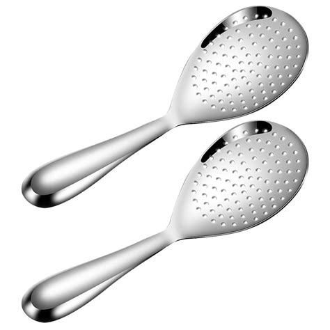 Homemaxs 2pcs Rice Paddle Rice Spoon Stainless Steel Rice Scooper Rice