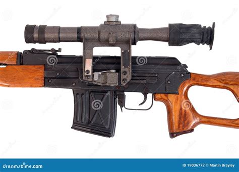 M16 Rifle With Telescopic Sight Royalty Free Stock Image