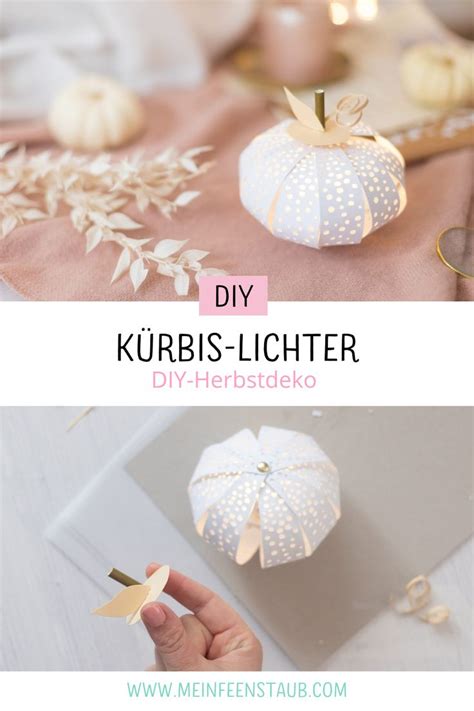 DIY Kürbis Lichter als Herbstdeko mit dem Plotter basteln Kürbis