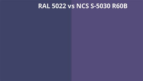 Ral 5022 Vs Ncs S 5030 R60b Ral Colour Chart Uk