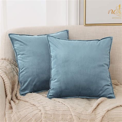 Deconovo Pack Of Crushed Velvet Cushion Covers Cm X Cm X