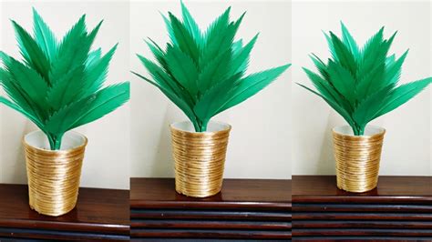 How To Make Paper Miniature Plantshome Decoration Plant With Paper